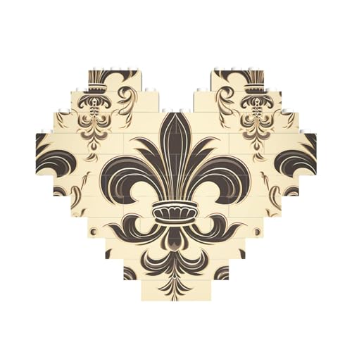 Baustein-Puzzle, Fleur-de-Lis und Mantelarme, Ritter, personalisierte Ziegelstein-Puzzles für Erwachsene, Bausteine, Puzzle, 3D-Herzblöcke, Puzzle, Ziegelsteine, Heimdekoration, Geschenk Baustein-Puzzle, Fleur-de-Lis und Mantelarme, Ritter, personalisierte Ziegelstein-Puzzles für Erwachsene, Bausteine, Puzzle, 3D-Herzblöcke, Puzzle, Ziegelsteine, Heimdekoration, Geschenk von FZQVSLCM