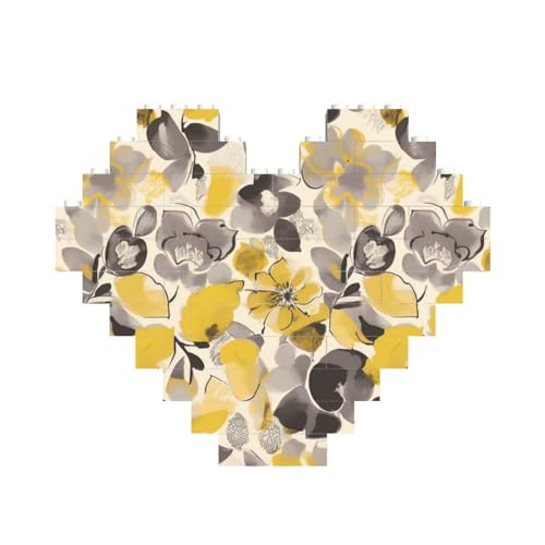 Baustein-Puzzle, Gelb-Grau-Blume, personalisierbar, für Erwachsene, Bausteine, Puzzle, 3D-Herzblöcke, Puzzle, Ziegelsteine, Heimdekoration, Geschenk Baustein-Puzzle, Gelb-Grau-Blume, personalisierbar, für Erwachsene, Bausteine, Puzzle, 3D-Herzblöcke, Puzzle, Ziegelsteine, Heimdekoration, Geschenk von FZQVSLCM