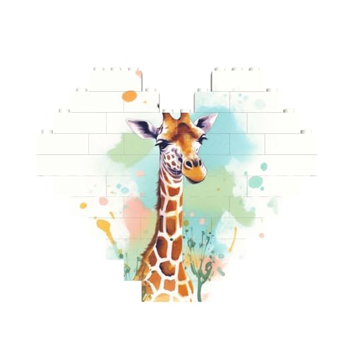 Baustein-Puzzle, Giraffenkunst-Illustration, personalisierte Ziegelstein-Puzzles für Erwachsene, Bausteine, Puzzle, 3D-Herzblöcke, Puzzle, Ziegelsteine, für Heimdekoration, Geschenk Baustein-Puzzle, Giraffenkunst-Illustration, personalisierte Ziegelstein-Puzzles für Erwachsene, Bausteine, Puzzle, 3D-Herzblöcke, Puzzle, Ziegelsteine, für Heimdekoration, Geschenk von FZQVSLCM