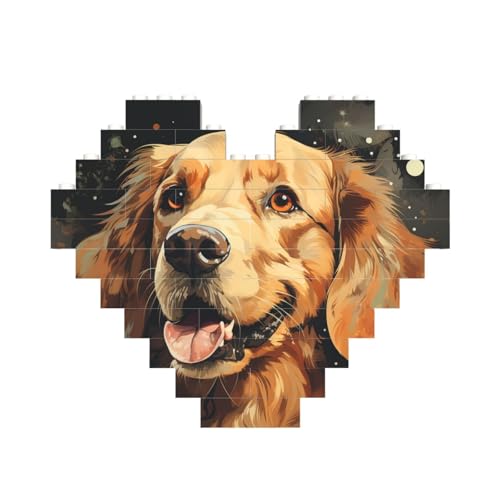 Baustein-Puzzle, Golden Retriever, personalisierbar, Baustein-Puzzles für Erwachsene, Bausteine, Puzzle, 3D-Herzblöcke, Puzzle, Ziegelsteine, für Heimdekoration, Geschenk Baustein-Puzzle, Golden Retriever, personalisierbar, Baustein-Puzzles für Erwachsene, Bausteine, Puzzle, 3D-Herzblöcke, Puzzle, Ziegelsteine, für Heimdekoration, Geschenk von FZQVSLCM