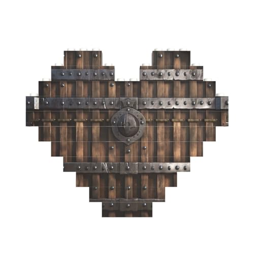 Baustein-Puzzle, Holzschloss, Wand, Metalltor, personalisierbar, Ziegelstein-Puzzles für Erwachsene, Bausteine, Puzzle, 3D-Herzblöcke, Puzzle, Ziegelsteine, Heimdekoration, Geschenk Baustein-Puzzle, Holzschloss, Wand, Metalltor, personalisierbar, Ziegelstein-Puzzles für Erwachsene, Bausteine, Puzzle, 3D-Herzblöcke, Puzzle, Ziegelsteine, Heimdekoration, Geschenk von FZQVSLCM