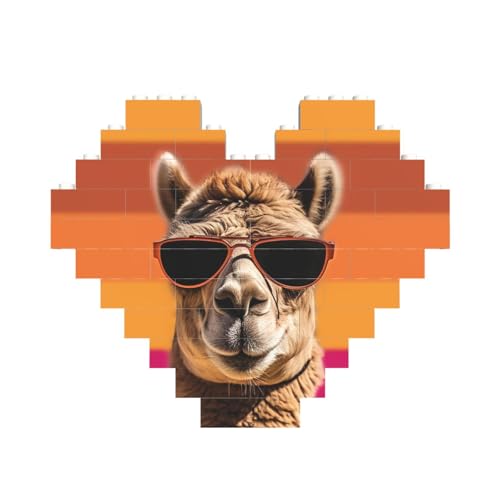Baustein-Puzzle, Kamel mit Sonnenbrille, personalisierbar, für Erwachsene, Bausteine, Puzzle, 3D-Herzblöcke, Puzzle, Ziegelsteine, Heimdekoration, Geschenk Baustein-Puzzle, Kamel mit Sonnenbrille, personalisierbar, für Erwachsene, Bausteine, Puzzle, 3D-Herzblöcke, Puzzle, Ziegelsteine, Heimdekoration, Geschenk von FZQVSLCM