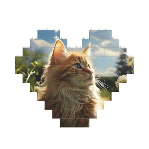 Baustein-Puzzle, Katze sitzend auf grünem Feld, personalisierte Ziegelstein-Puzzles für Erwachsene, Bausteine, Puzzle, 3D-Herzblöcke, Puzzle, Ziegelsteine, Heimdekoration, Geschenk Baustein-Puzzle, Katze sitzend auf grünem Feld, personalisierte Ziegelstein-Puzzles für Erwachsene, Bausteine, Puzzle, 3D-Herzblöcke, Puzzle, Ziegelsteine, Heimdekoration, Geschenk von FZQVSLCM