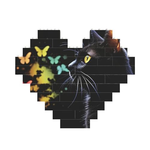 Baustein-Puzzle, Katze und Schmetterling, personalisierte Ziegelstein-Puzzles für Erwachsene, Bausteine, Puzzle, 3D-Herzblöcke, Puzzle, Ziegelsteine, für Heimdekoration, Geschenk Baustein-Puzzle, Katze und Schmetterling, personalisierte Ziegelstein-Puzzles für Erwachsene, Bausteine, Puzzle, 3D-Herzblöcke, Puzzle, Ziegelsteine, für Heimdekoration, Geschenk von FZQVSLCM