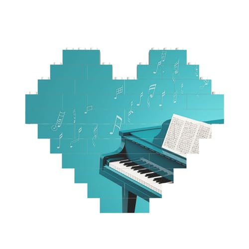 Baustein-Puzzle, Klavier auf blauem Hintergrund, personalisierte Ziegelstein-Puzzles für Erwachsene, Bausteine, Puzzle, 3D-Herzblöcke, Puzzle, Bausteine, Neuheit, Stein-Puzzle für Heimdekoration Baustein-Puzzle, Klavier auf blauem Hintergrund, personalisierte Ziegelstein-Puzzles für Erwachsene, Bausteine, Puzzle, 3D-Herzblöcke, Puzzle, Bausteine, Neuheit, Stein-Puzzle für Heimdekoration von FZQVSLCM