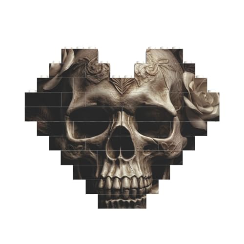 Baustein-Puzzle, Leder, Rose, Totenkopf, personalisierte Ziegelstein-Puzzles für Erwachsene, Bausteine, Puzzle, 3D-Herzblöcke, Puzzle, Ziegelsteine, für Heimdekoration, Geschenk Baustein-Puzzle, Leder, Rose, Totenkopf, personalisierte Ziegelstein-Puzzles für Erwachsene, Bausteine, Puzzle, 3D-Herzblöcke, Puzzle, Ziegelsteine, für Heimdekoration, Geschenk von FZQVSLCM