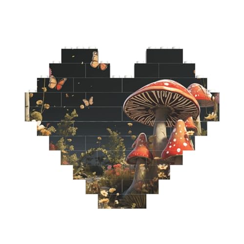 Baustein-Puzzle, Märchenstil, Pilze, personalisierte Ziegelstein-Puzzles für Erwachsene, Bausteine, Puzzle, 3D-Herzblöcke, Puzzle, Ziegelsteine, für Heimdekoration, Geschenk Baustein-Puzzle, Märchenstil, Pilze, personalisierte Ziegelstein-Puzzles für Erwachsene, Bausteine, Puzzle, 3D-Herzblöcke, Puzzle, Ziegelsteine, für Heimdekoration, Geschenk von FZQVSLCM