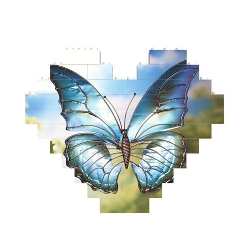 Baustein-Puzzle, Motiv: Schönheit, Schmetterling, personalisierbar, für Erwachsene, Bausteine, Puzzle, 3D-Herzblöcke, Puzzle, Ziegelsteine, Heimdekoration, Geschenk Baustein-Puzzle, Motiv: Schönheit, Schmetterling, personalisierbar, für Erwachsene, Bausteine, Puzzle, 3D-Herzblöcke, Puzzle, Ziegelsteine, Heimdekoration, Geschenk von FZQVSLCM