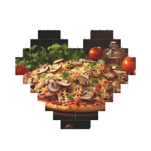 Baustein-Puzzle, Pizza mit Pilzen und Tomaten, personalisierte Ziegelstein-Puzzles für Erwachsene, Bausteine, Puzzle, 3D-Herzblöcke, Puzzle, Ziegelsteine, Heimdekoration, Geschenk Baustein-Puzzle, Pizza mit Pilzen und Tomaten, personalisierte Ziegelstein-Puzzles für Erwachsene, Bausteine, Puzzle, 3D-Herzblöcke, Puzzle, Ziegelsteine, Heimdekoration, Geschenk von FZQVSLCM