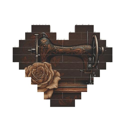 Baustein-Puzzle, Rose und Nähmaschine, personalisierte Ziegelstein-Puzzles für Erwachsene, Bausteine, Puzzle, 3D-Herzblöcke, Puzzle, Ziegelsteine, für Heimdekoration, Geschenk Baustein-Puzzle, Rose und Nähmaschine, personalisierte Ziegelstein-Puzzles für Erwachsene, Bausteine, Puzzle, 3D-Herzblöcke, Puzzle, Ziegelsteine, für Heimdekoration, Geschenk von FZQVSLCM
