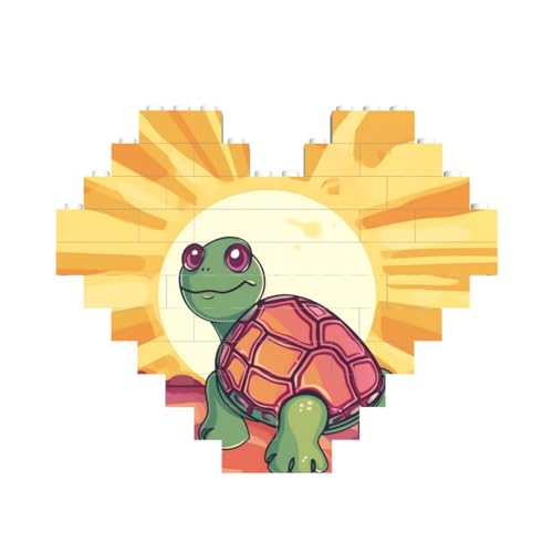 Baustein-Puzzle, Schildkröte in der Sonne, personalisierte Ziegelstein-Puzzles für Erwachsene, Bausteine, Puzzle, 3D-Herzblöcke, Puzzle, Ziegelsteine, Heimdekoration, Geschenk Baustein-Puzzle, Schildkröte in der Sonne, personalisierte Ziegelstein-Puzzles für Erwachsene, Bausteine, Puzzle, 3D-Herzblöcke, Puzzle, Ziegelsteine, Heimdekoration, Geschenk von FZQVSLCM