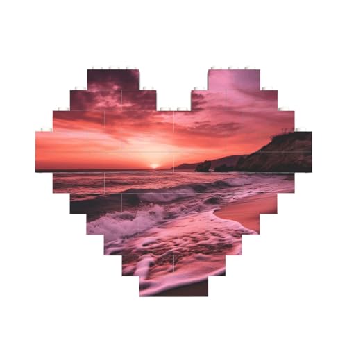 Baustein-Puzzle, Strand, Sonnenuntergang, personalisierte Ziegelstein-Puzzles für Erwachsene, Bausteine, Puzzle, 3D-Herzblöcke, Puzzle, Ziegelsteine, für Heimdekoration, Geschenk Baustein-Puzzle, Strand, Sonnenuntergang, personalisierte Ziegelstein-Puzzles für Erwachsene, Bausteine, Puzzle, 3D-Herzblöcke, Puzzle, Ziegelsteine, für Heimdekoration, Geschenk von FZQVSLCM