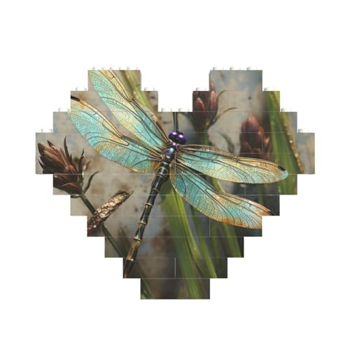 Baustein-Puzzle, Tanzende Libelle, personalisierte Ziegelstein-Puzzles für Erwachsene, Bausteine, Puzzle, 3D-Herzblöcke, Puzzle, Ziegelsteine, für Heimdekoration, Geschenk Baustein-Puzzle, Tanzende Libelle, personalisierte Ziegelstein-Puzzles für Erwachsene, Bausteine, Puzzle, 3D-Herzblöcke, Puzzle, Ziegelsteine, für Heimdekoration, Geschenk von FZQVSLCM