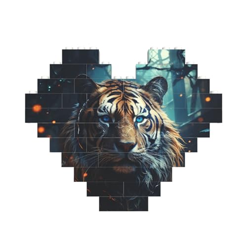 Baustein-Puzzle, Tiger, personalisierte Ziegelstein-Puzzles für Erwachsene, Bausteine, Puzzle, 3D-Herzblöcke, Puzzle, Ziegelsteine, für Heimdekoration, Geschenk Baustein-Puzzle, Tiger, personalisierte Ziegelstein-Puzzles für Erwachsene, Bausteine, Puzzle, 3D-Herzblöcke, Puzzle, Ziegelsteine, für Heimdekoration, Geschenk von FZQVSLCM