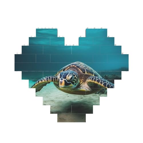 Baustein-Puzzle, Unterwasser-Tauchen, Meeresschildkröte, personalisierte Ziegelstein-Puzzles für Erwachsene, Bausteine, Puzzle, 3D-Herzblöcke, Puzzle, Ziegelsteine, Heimdekoration, Geschenk Baustein-Puzzle, Unterwasser-Tauchen, Meeresschildkröte, personalisierte Ziegelstein-Puzzles für Erwachsene, Bausteine, Puzzle, 3D-Herzblöcke, Puzzle, Ziegelsteine, Heimdekoration, Geschenk von FZQVSLCM