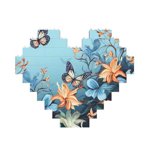 Baustein-Puzzle, blauer Schmetterling, Blumenmuster, personalisierbar, für Erwachsene, Bausteine, Puzzle, 3D-Herzblöcke, Puzzle, Ziegelsteine, Heimdekoration, Geschenk Baustein-Puzzle, blauer Schmetterling, Blumenmuster, personalisierbar, für Erwachsene, Bausteine, Puzzle, 3D-Herzblöcke, Puzzle, Ziegelsteine, Heimdekoration, Geschenk von FZQVSLCM