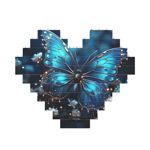 Baustein-Puzzle, blauer Schmetterling und Mond, personalisierbar, für Erwachsene, Bausteine, Puzzle, 3D-Herzblöcke, Puzzle, Ziegelsteine, Heimdekoration, Geschenk Baustein-Puzzle, blauer Schmetterling und Mond, personalisierbar, für Erwachsene, Bausteine, Puzzle, 3D-Herzblöcke, Puzzle, Ziegelsteine, Heimdekoration, Geschenk von FZQVSLCM