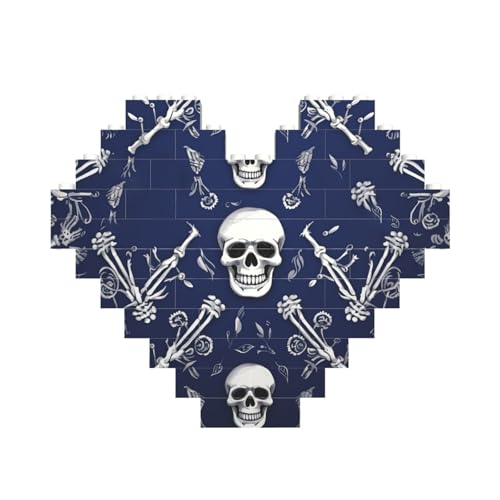 Baustein-Puzzle, blauer Totenkopf und Knochen, personalisierbar, für Erwachsene, Bausteine, Puzzle, 3D-Herzblöcke, Puzzle, Ziegelsteine, Heimdekoration, Geschenk Baustein-Puzzle, blauer Totenkopf und Knochen, personalisierbar, für Erwachsene, Bausteine, Puzzle, 3D-Herzblöcke, Puzzle, Ziegelsteine, Heimdekoration, Geschenk von FZQVSLCM