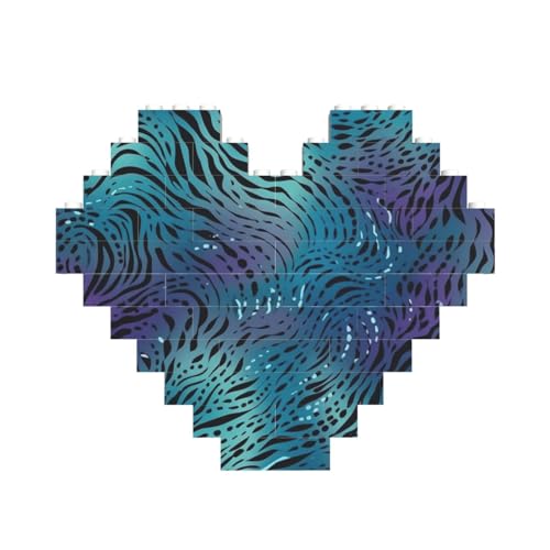 Baustein-Puzzle, blauer Zebradruck, personalisierbar, für Erwachsene, Bausteine, Puzzle, 3D-Herzblöcke, Puzzle, Ziegelsteine, Heimdekoration, Geschenk Baustein-Puzzle, blauer Zebradruck, personalisierbar, für Erwachsene, Bausteine, Puzzle, 3D-Herzblöcke, Puzzle, Ziegelsteine, Heimdekoration, Geschenk von FZQVSLCM