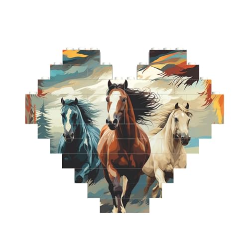 Baustein-Puzzle, ein Muster mit Pferden, personalisierte Ziegelstein-Puzzles für Erwachsene, Bausteine, Puzzle, 3D-Herzblöcke, Puzzle, Ziegelsteine, für Heimdekoration, Geschenk Baustein-Puzzle, ein Muster mit Pferden, personalisierte Ziegelstein-Puzzles für Erwachsene, Bausteine, Puzzle, 3D-Herzblöcke, Puzzle, Ziegelsteine, für Heimdekoration, Geschenk von FZQVSLCM