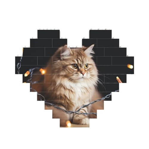 Baustein-Puzzle, eine Katze und Weihnachtslichter, personalisierbares Ziegelstein-Puzzles für Erwachsene, Bausteine, Puzzle, 3D-Herzblöcke, Puzzle, Ziegelstein-Puzzle für Heimdekoration, Geschenk Baustein-Puzzle, eine Katze und Weihnachtslichter, personalisierbares Ziegelstein-Puzzles für Erwachsene, Bausteine, Puzzle, 3D-Herzblöcke, Puzzle, Ziegelstein-Puzzle für Heimdekoration, Geschenk von FZQVSLCM
