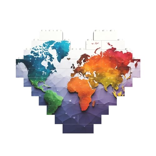 Baustein-Puzzle, farbige Weltkarte, personalisierbar, für Erwachsene, Bausteine, Puzzle, 3D-Herzblöcke, Puzzle, Ziegelsteine, Heimdekoration, Geschenk Baustein-Puzzle, farbige Weltkarte, personalisierbar, für Erwachsene, Bausteine, Puzzle, 3D-Herzblöcke, Puzzle, Ziegelsteine, Heimdekoration, Geschenk von FZQVSLCM