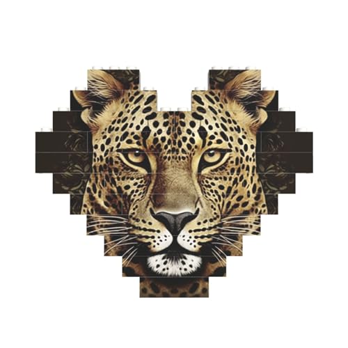 Baustein-Puzzle, gemustert, Leopardenkopf, personalisierte Ziegelstein-Puzzles für Erwachsene, Bausteine, Puzzle, 3D-Herzblöcke, Puzzle, Ziegelsteine, für Heimdekoration, Geschenk Baustein-Puzzle, gemustert, Leopardenkopf, personalisierte Ziegelstein-Puzzles für Erwachsene, Bausteine, Puzzle, 3D-Herzblöcke, Puzzle, Ziegelsteine, für Heimdekoration, Geschenk von FZQVSLCM