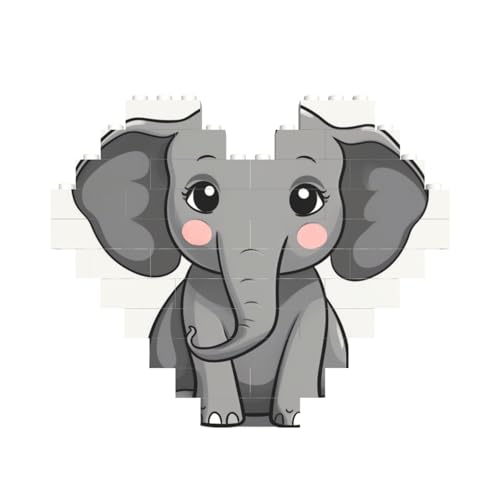 Baustein-Puzzle, grauer Elefant, Cartoon, personalisierte Ziegelstein-Puzzles für Erwachsene, Bausteine, Puzzle, 3D-Herzblöcke, Puzzle, Ziegelsteine, für Heimdekoration, Geschenk Baustein-Puzzle, grauer Elefant, Cartoon, personalisierte Ziegelstein-Puzzles für Erwachsene, Bausteine, Puzzle, 3D-Herzblöcke, Puzzle, Ziegelsteine, für Heimdekoration, Geschenk von FZQVSLCM