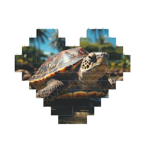 Baustein-Puzzle, große Schildkröte und Palmen, personalisierte Ziegelstein-Puzzles für Erwachsene, Bausteine, Puzzle, 3D-Herzblöcke, Puzzle, Ziegelsteine, Heimdekoration, Geschenk Baustein-Puzzle, große Schildkröte und Palmen, personalisierte Ziegelstein-Puzzles für Erwachsene, Bausteine, Puzzle, 3D-Herzblöcke, Puzzle, Ziegelsteine, Heimdekoration, Geschenk von FZQVSLCM