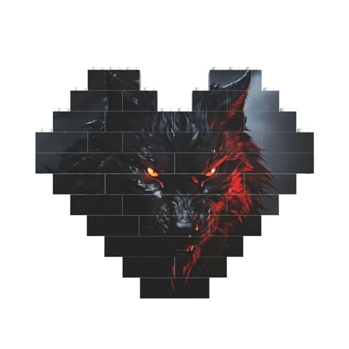 Baustein-Puzzle, großer schwarzer Wolf mit roten Augen, personalisierbar, Baustein-Puzzles für Erwachsene, Bausteine, Puzzle, 3D-Herzblöcke, Puzzle, Ziegelsteine, Heimdekoration, Geschenk Baustein-Puzzle, großer schwarzer Wolf mit roten Augen, personalisierbar, Baustein-Puzzles für Erwachsene, Bausteine, Puzzle, 3D-Herzblöcke, Puzzle, Ziegelsteine, Heimdekoration, Geschenk von FZQVSLCM