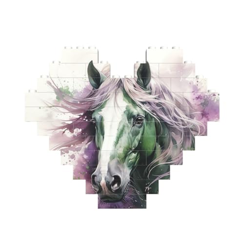 Baustein-Puzzle, grünes Pferd, personalisierbar, Baustein-Puzzles für Erwachsene, Bausteine, Puzzle, 3D-Herzblöcke, Puzzle, Ziegelsteine, für Heimdekoration, Geschenk Baustein-Puzzle, grünes Pferd, personalisierbar, Baustein-Puzzles für Erwachsene, Bausteine, Puzzle, 3D-Herzblöcke, Puzzle, Ziegelsteine, für Heimdekoration, Geschenk von FZQVSLCM