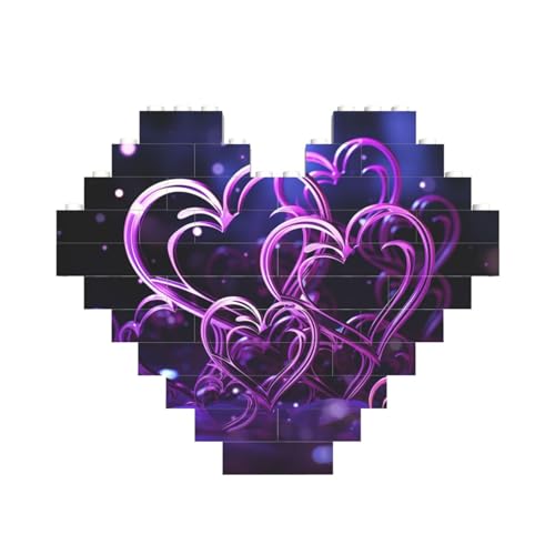 Baustein-Puzzle, modische violette Herzen, personalisierte Ziegelstein-Puzzles für Erwachsene, Bausteine, Puzzle, 3D-Herzblöcke, Puzzle, Ziegelsteine, Heimdekoration, Geschenk Baustein-Puzzle, modische violette Herzen, personalisierte Ziegelstein-Puzzles für Erwachsene, Bausteine, Puzzle, 3D-Herzblöcke, Puzzle, Ziegelsteine, Heimdekoration, Geschenk von FZQVSLCM