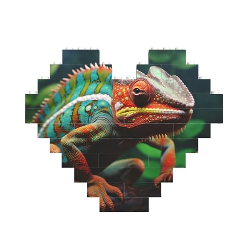 Baustein-Puzzle, niedliches Chamäleon, personalisierte Ziegelstein-Puzzles für Erwachsene, Bausteine, Puzzle, 3D-Herzblöcke, Puzzle, Ziegelsteine, Heimdekoration, Geschenk Baustein-Puzzle, niedliches Chamäleon, personalisierte Ziegelstein-Puzzles für Erwachsene, Bausteine, Puzzle, 3D-Herzblöcke, Puzzle, Ziegelsteine, Heimdekoration, Geschenk von FZQVSLCM