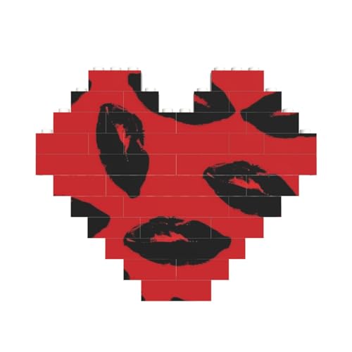 Baustein-Puzzle, rote und schwarze Lippen, personalisierte Ziegelstein-Puzzles für Erwachsene, Bausteine, Puzzle, 3D-Herzblöcke, Puzzle, Ziegelsteine, Heimdekoration, Geschenk Baustein-Puzzle, rote und schwarze Lippen, personalisierte Ziegelstein-Puzzles für Erwachsene, Bausteine, Puzzle, 3D-Herzblöcke, Puzzle, Ziegelsteine, Heimdekoration, Geschenk von FZQVSLCM