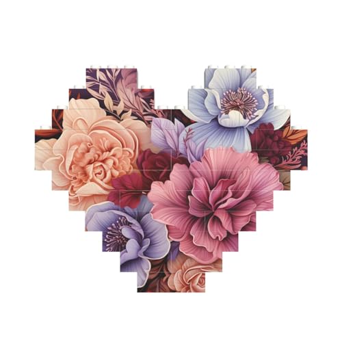 Baustein-Puzzle, violette und karminrote Blumen, personalisierte Ziegelstein-Puzzles für Erwachsene, Bausteine, Puzzle, 3D-Herzblöcke, Puzzle, Ziegelsteine, Heimdekoration, Geschenk Baustein-Puzzle, violette und karminrote Blumen, personalisierte Ziegelstein-Puzzles für Erwachsene, Bausteine, Puzzle, 3D-Herzblöcke, Puzzle, Ziegelsteine, Heimdekoration, Geschenk von FZQVSLCM