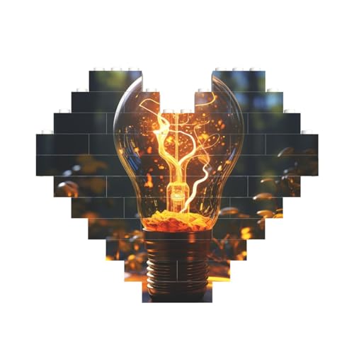 Baustein-Puzzle-Glühbirne, personalisierte Ziegelstein-Puzzles für Erwachsene, Baustein-Puzzle, 3D-Herzblöcke, Puzzle, Ziegelsteine, für Heimdekoration, Geschenk Baustein-Puzzle-Glühbirne, personalisierte Ziegelstein-Puzzles für Erwachsene, Baustein-Puzzle, 3D-Herzblöcke, Puzzle, Ziegelsteine, für Heimdekoration, Geschenk von FZQVSLCM