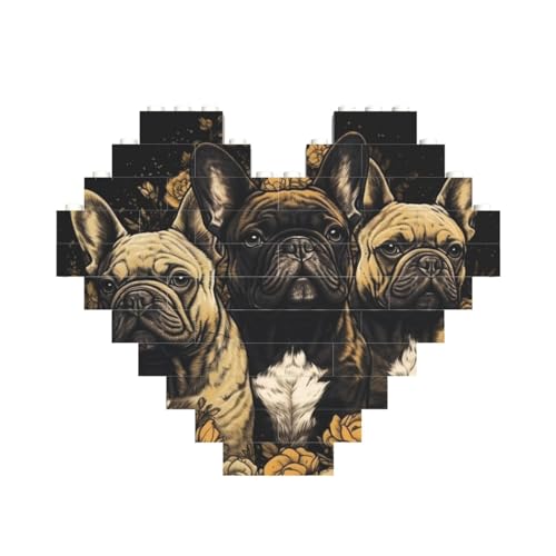 Baustein-Puzzle mit drei französischen Bulldoggen, personalisierbar, Baustein-Puzzles für Erwachsene, Bausteine, Puzzle, 3D-Herzblöcke, Puzzle, Ziegelsteine, für Heimdekoration, Geschenk Baustein-Puzzle mit drei französischen Bulldoggen, personalisierbar, Baustein-Puzzles für Erwachsene, Bausteine, Puzzle, 3D-Herzblöcke, Puzzle, Ziegelsteine, für Heimdekoration, Geschenk von FZQVSLCM