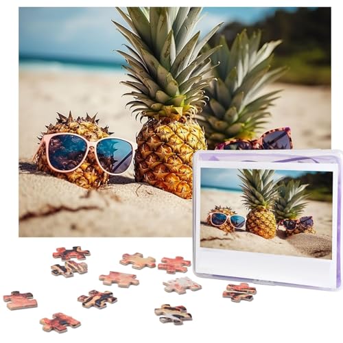 Puzzle für Erwachsene, 500 Teile, lustig, herausfordernd, Ananas, Obst, Sonnenbrille, Sand, Strand, Bildpuzzle, Holzpuzzle, Kunstwerk, Familienspiel, Puzzle für Geburtstag, 51,8 x 38,1 cm Puzzle für Erwachsene, 500 Teile, lustig, herausfordernd, Ananas, Obst, Sonnenbrille, Sand, Strand, Bildpuzzle, Holzpuzzle, Kunstwerk, Familienspiel, Puzzle für Geburtstag, 51,8 x 38,1 cm von FZQVSLCM