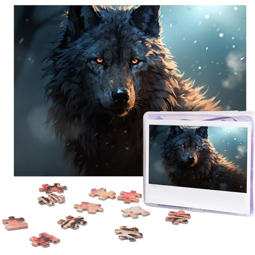 Puzzle für Erwachsene, 500 Teile, lustig, herausfordernd, Fantasie, Wolf, Bildpuzzle, Holzpuzzle, Kunstwerk, Familienspiel, Puzzle für Geburtstag, 51,8 x 38,1 cm Puzzle für Erwachsene, 500 Teile, lustig, herausfordernd, Fantasie, Wolf, Bildpuzzle, Holzpuzzle, Kunstwerk, Familienspiel, Puzzle für Geburtstag, 51,8 x 38,1 cm von FZQVSLCM