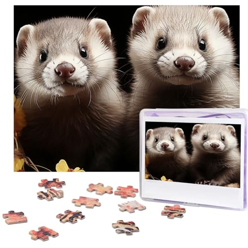 Puzzle für Erwachsene, 500 Teile, lustig, herausfordernd, Frettchen, Bildpuzzle, Holzpuzzle, Kunstwerk, Familienspiel, Puzzle für Geburtstag, 51,8 x 38,1 cm Puzzle für Erwachsene, 500 Teile, lustig, herausfordernd, Frettchen, Bildpuzzle, Holzpuzzle, Kunstwerk, Familienspiel, Puzzle für Geburtstag, 51,8 x 38,1 cm von FZQVSLCM