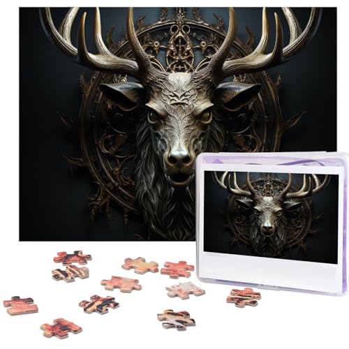 Puzzle für Erwachsene, 500 Teile, lustig, herausfordernd, Geweih, Bildpuzzle, Holzpuzzle, Kunstwerk, Familienspiel, Puzzle für Geburtstag, 51,8 x 38,1 cm Puzzle für Erwachsene, 500 Teile, lustig, herausfordernd, Geweih, Bildpuzzle, Holzpuzzle, Kunstwerk, Familienspiel, Puzzle für Geburtstag, 51,8 x 38,1 cm von FZQVSLCM