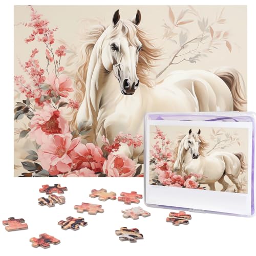 Puzzle für Erwachsene, 500 Teile, lustig, herausfordernd, Pferd, Bild, Puzzle, Holzpuzzle, Kunstwerk, Familienspiel, Puzzle für Geburtstag, 51,8 x 38,1 cm Puzzle für Erwachsene, 500 Teile, lustig, herausfordernd, Pferd, Bild, Puzzle, Holzpuzzle, Kunstwerk, Familienspiel, Puzzle für Geburtstag, 51,8 x 38,1 cm von FZQVSLCM