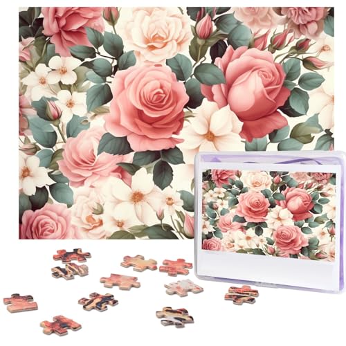 Puzzle für Erwachsene, 500 Teile, lustig, herausfordernd, Rose, Blumenbild, Puzzle, Holzpuzzle, Kunstwerk, Familienspiel, Puzzle für Geburtstag, 51,8 x 38,1 cm Puzzle für Erwachsene, 500 Teile, lustig, herausfordernd, Rose, Blumenbild, Puzzle, Holzpuzzle, Kunstwerk, Familienspiel, Puzzle für Geburtstag, 51,8 x 38,1 cm von FZQVSLCM