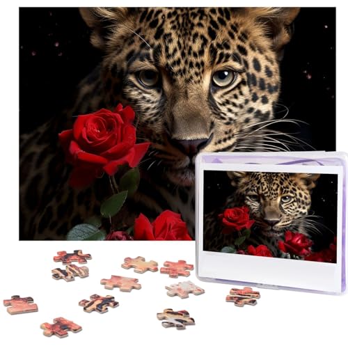 Puzzle für Erwachsene, 500 Teile, lustig, herausfordernd, Rose, Leopardenbild, Puzzle, Holzpuzzle, Kunstwerk, Familienspiel, Puzzle für Geburtstag, 51,8 x 38,1 cm Puzzle für Erwachsene, 500 Teile, lustig, herausfordernd, Rose, Leopardenbild, Puzzle, Holzpuzzle, Kunstwerk, Familienspiel, Puzzle für Geburtstag, 51,8 x 38,1 cm von FZQVSLCM