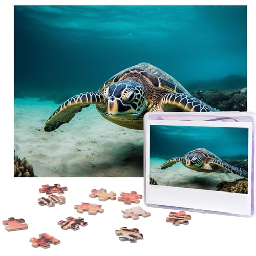 Puzzle für Erwachsene, 500 Teile, lustig, herausfordernd, Unterwasser-Tauchen, Meeresschildkröte, Bildpuzzle, Holzpuzzle, Kunstwerk, Familienspiel, Puzzle für Geburtstag, 51,8 x 38,1 cm Puzzle für Erwachsene, 500 Teile, lustig, herausfordernd, Unterwasser-Tauchen, Meeresschildkröte, Bildpuzzle, Holzpuzzle, Kunstwerk, Familienspiel, Puzzle für Geburtstag, 51,8 x 38,1 cm von FZQVSLCM