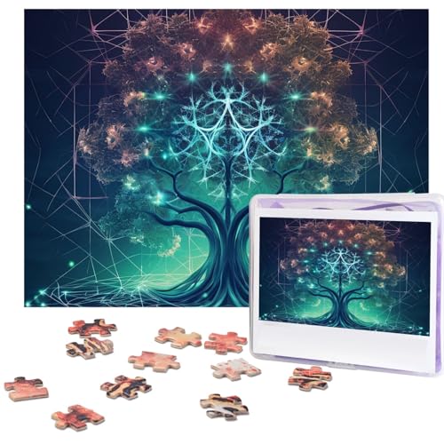 Puzzle für Erwachsene, 500 Teile, lustig, herausfordernd, digital, futuristisch, Baum Ikone mit Weltraum, Bildpuzzle, Holzpuzzle, Kunstwerk, Familienspiel, Puzzle für Geburtstag, 51,8 x 38,1 cm Puzzle für Erwachsene, 500 Teile, lustig, herausfordernd, digital, futuristisch, Baum Ikone mit Weltraum, Bildpuzzle, Holzpuzzle, Kunstwerk, Familienspiel, Puzzle für Geburtstag, 51,8 x 38,1 cm von FZQVSLCM