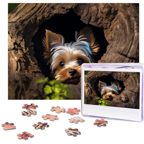 Puzzle für Erwachsene, 500 Teile, lustig, herausfordernd, ein kleiner Yorkshire Terrier, Bildpuzzle, Holzpuzzle, Kunstwerk, Familienspiel, Puzzle für Geburtstag, 51,8 x 38,1 cm Puzzle für Erwachsene, 500 Teile, lustig, herausfordernd, ein kleiner Yorkshire Terrier, Bildpuzzle, Holzpuzzle, Kunstwerk, Familienspiel, Puzzle für Geburtstag, 51,8 x 38,1 cm von FZQVSLCM