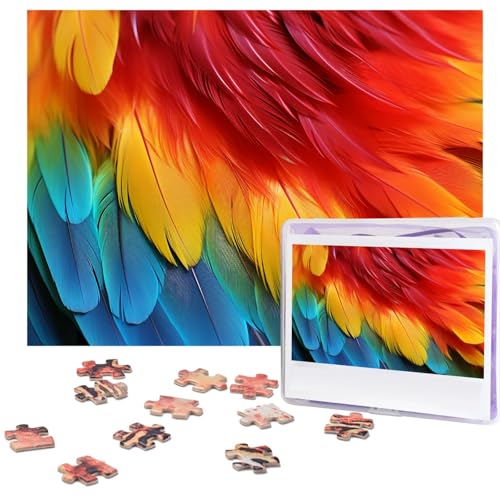 Puzzle für Erwachsene, 500 Teile, lustig, herausfordernd, fantastisches Papageienfeder-Bild, Puzzle, Holzpuzzle, Kunstwerk, Familienspiel, Puzzle für Geburtstag, 51,8 x 38,1 cm Puzzle für Erwachsene, 500 Teile, lustig, herausfordernd, fantastisches Papageienfeder-Bild, Puzzle, Holzpuzzle, Kunstwerk, Familienspiel, Puzzle für Geburtstag, 51,8 x 38,1 cm von FZQVSLCM
