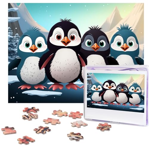 Puzzle für Erwachsene, 500 Teile, lustig, herausfordernd, fünf niedliche Pinguine, Bildpuzzle, Holzpuzzle, Kunstwerk, Familienspiel, Puzzle für Geburtstag, 51,8 x 38,1 cm Puzzle für Erwachsene, 500 Teile, lustig, herausfordernd, fünf niedliche Pinguine, Bildpuzzle, Holzpuzzle, Kunstwerk, Familienspiel, Puzzle für Geburtstag, 51,8 x 38,1 cm von FZQVSLCM