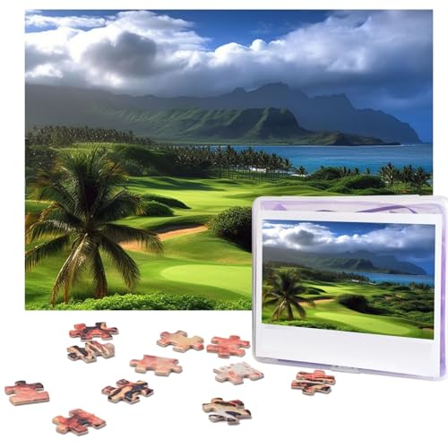 Puzzle für Erwachsene, 500 Teile, lustig, herausfordernd, malerisches Hawaii-Golf, tropisches Bild, Puzzle, Holzpuzzle, Kunstwerk, Familienspiel, Puzzle für Geburtstag, 51,8 x 38,1 cm Puzzle für Erwachsene, 500 Teile, lustig, herausfordernd, malerisches Hawaii-Golf, tropisches Bild, Puzzle, Holzpuzzle, Kunstwerk, Familienspiel, Puzzle für Geburtstag, 51,8 x 38,1 cm von FZQVSLCM